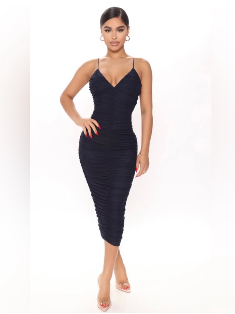 Fashion Nova from the start ruched dress
